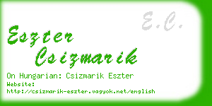 eszter csizmarik business card